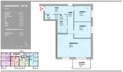 2-Zimmer-Wohnung mieten in Bruck-Mürzzuschlag – 56 m², € 721 – Bild 5 von 7