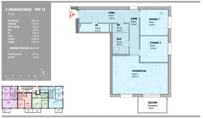 2-Zimmer-Wohnung mieten in Bruck-Mürzzuschlag – 56 m², € 721 – Bild 7 von 7
