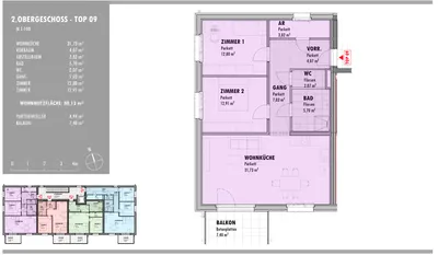 2-Zimmer-Wohnung mieten in Bruck-Mürzzuschlag – 56 m², € 721 – Bild 6 von 7