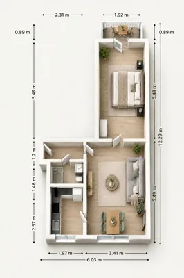 Wohnung mieten in Graz – 45 m², € 759 – Bild 6 von 6