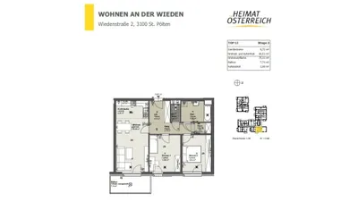 3-Zimmer-Wohnung mieten in Sankt Pölten – 75,33 m², € 952 – Bild 7 von 7