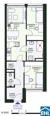 3-Zimmer-Wohnung mieten in Graz – 55,05 m², € 813 – Bild 24 von 24