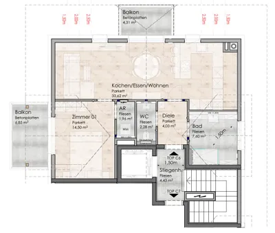 2-Zimmer-Wohnung mieten in Salzburg-Umgebung – 63,99 m², € 1.595 – Bild 2 von 5