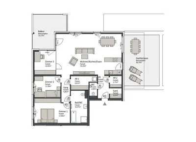 4-Zimmer-Wohnung kaufen in Villach – 126,97 m², € 790.900 – Bild 2 von 5