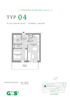 2-Zimmer-Wohnung kaufen in Leibnitz – 51,46 m², € 196.801 – Bild 6 von 6