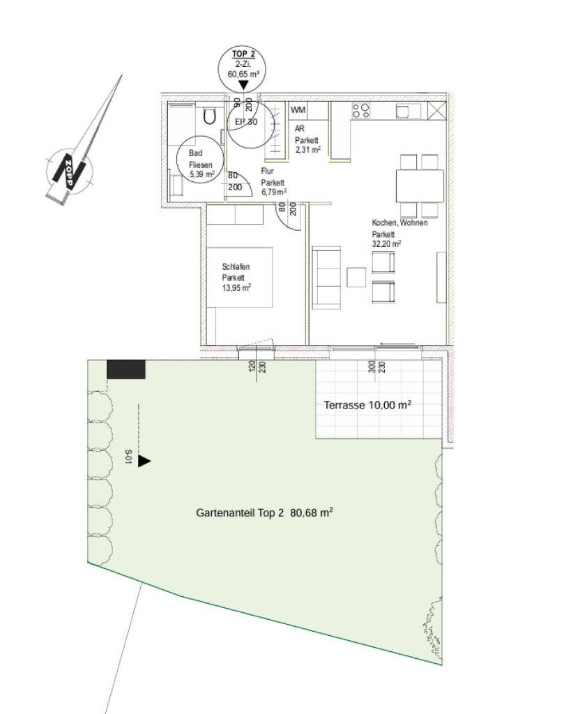 NEUBAUPROJEKT: PRÖLLHOFSTRASSE | OBERALM - 2 Zimmer Gartenwohnung - PROVISIONSFREI! – pohled 3