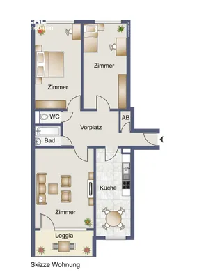 3-Zimmer-Wohnung mieten in Wien – 93 m², € 1.215 – Bild 13 von 14