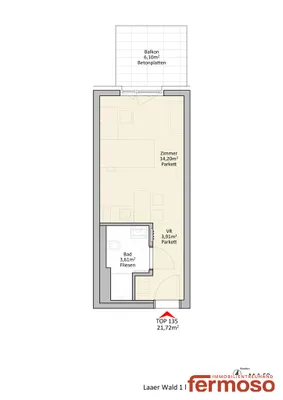 1-Zimmer-Wohnung mieten in Wien – 21,72 m², € 739 – Bild 12 von 12
