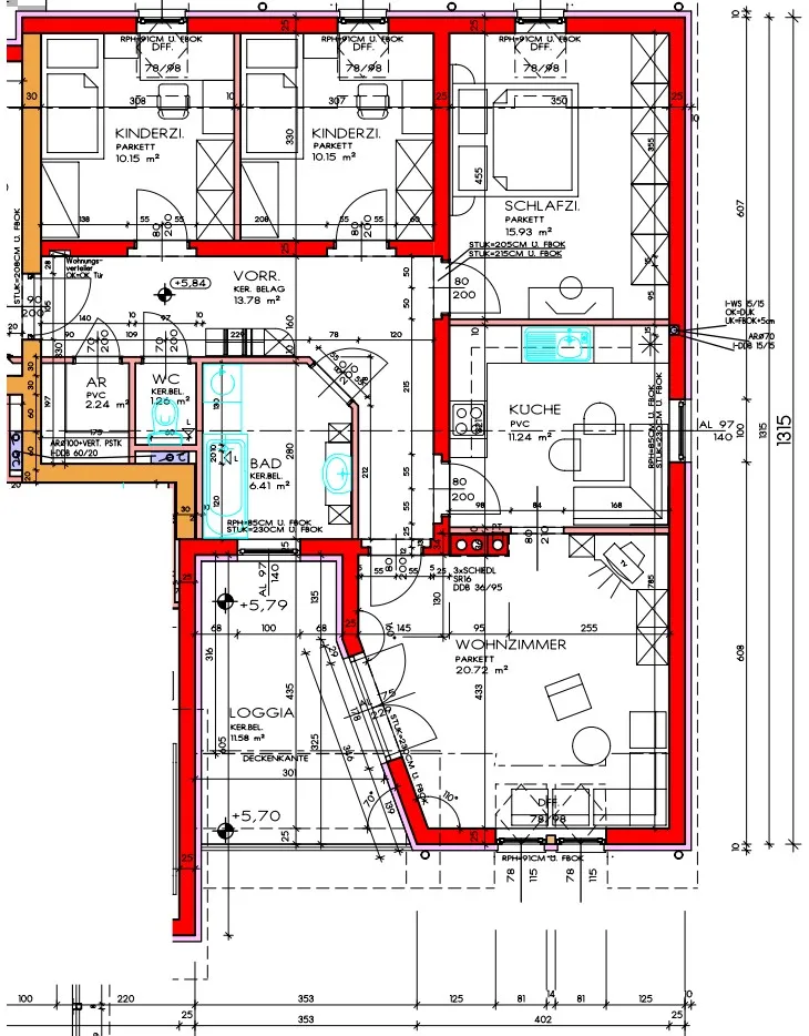 Aschbach-Markt | Geförderte Dachgeschoßwohnung in Miete mit Kaufoption | Top 3/7 | 2.OG mit Loggia - Widok 2