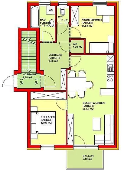 Provisionsfreie 67 m² Wohnung in Gunskirchen zu vermieten - Widok 2