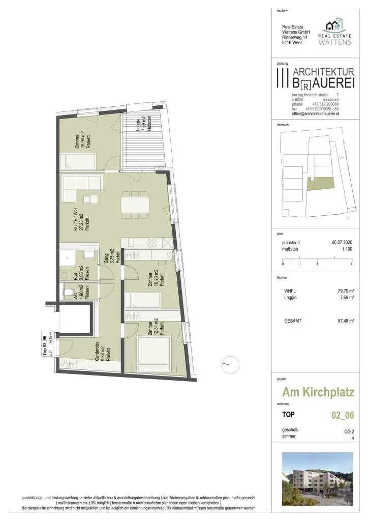 "Am Kirchplatz" - Neubauprojekt in Wattens - Zentrum - Ansicht 3