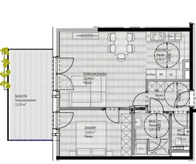2-Zimmer-Wohnung mieten in Zell am See – 54,63 m², € 1.211 – Bild 2 von 2