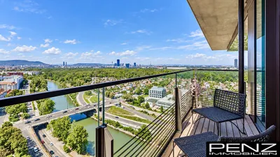 WIEN Landstraße: Moderne Wohnung mit Balkon und Pool am Dach