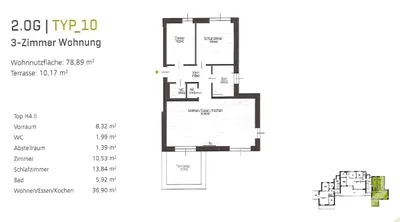 3-Zimmer-Wohnung mieten in Steyr-Land – 79 m², € 1.176 – Bild 8 von 9