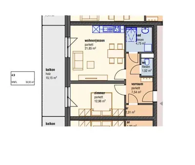 1-Zimmer-Wohnung mieten in Leibnitz – 51 m², € 801 – Bild 6 von 6