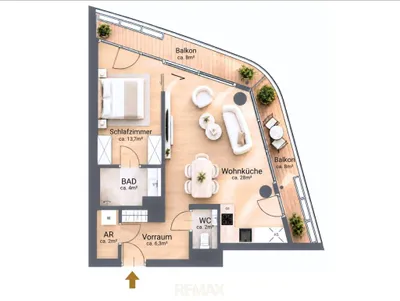 2-Zimmer-Wohnung mieten in Wien – 56 m², € 1.900 – Bild 18 von 18