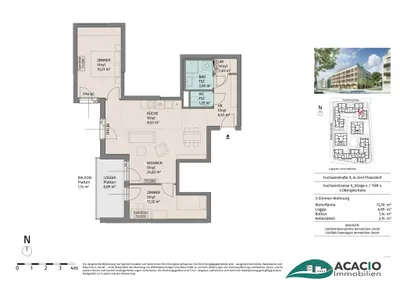 3-Zimmer-Wohnung mieten in Tulln – 73,59 m², € 1.040 – Bild 14 von 14