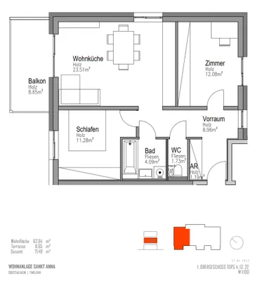 3-Zimmer-Wohnung kaufen in Vöcklabruck – 62,84 m², € 292.066 – Bild 9 von 11