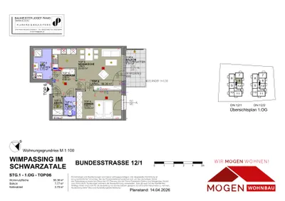 2-Zimmer-Wohnung mieten in Neunkirchen – 56,36 m², € 597 – Bild 2 von 2