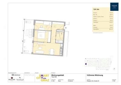 3-Zimmer-Wohnung mieten in Graz – 56 m², € 759 – Bild 10 von 10