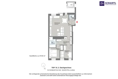 3-Zimmer-Wohnung mieten in Wien – 67,59 m², € 1.699 – Bild 11 von 12