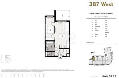 Immobilie kaufen in Wien – 46,49 m², € 317.000 – Bild 7 von 7