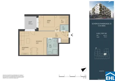 2-Zimmer-Wohnung mieten in Wien – 48,02 m², € 1.049 – Bild 12 von 12