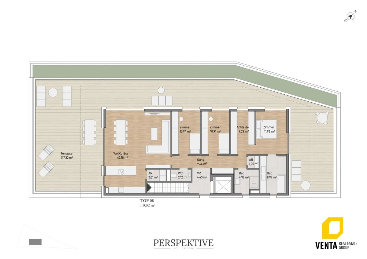 Penthouse mit großzügiger Terrasse und bester PERSPEKTIVE! - Widok 3