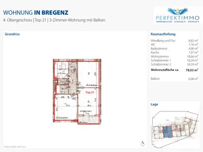 3-Zimmer-Wohnung kaufen in Bregenz – 78,03 m², € 289.600 – Bild 16 von 16