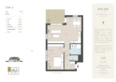 2-Zimmer-Wohnung kaufen in Wien – 50,5 m², € 337.000 – Bild 7 von 7