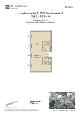 1-Zimmer-Gewerbeimmobilie mieten in Mödling – 49 m², € 587 – Bild 6 von 7