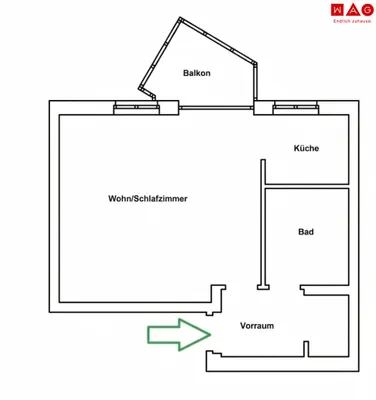 1-Zimmer-Wohnung mieten in Leoben – 39,24 m², € 427 – Bild 6 von 6