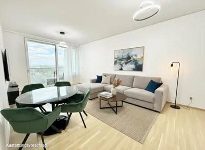 Exklusives Wohnen mit Panorama über Wien: Neuwertige 2-Zimmer-Wohnung mit Balkon in der 15. Etage – Bild 2