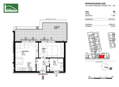 2-Zimmer-Wohnung mieten in Wien – 38,79 m², € 859 – Bild 16 von 16