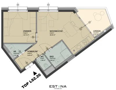 2-Zimmer-Wohnung kaufen in Wien – 40,2 m², € 278.100 – Bild 16 von 16