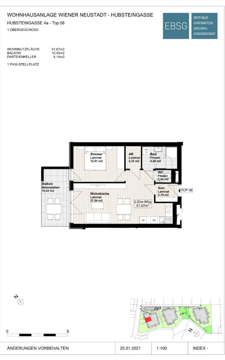 Wohnung – Wiener Neustadt - Ansicht 2