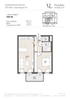 2-Zimmer-Wohnung kaufen in Wien – 48,84 m², € 283.000 – Bild 12 von 17