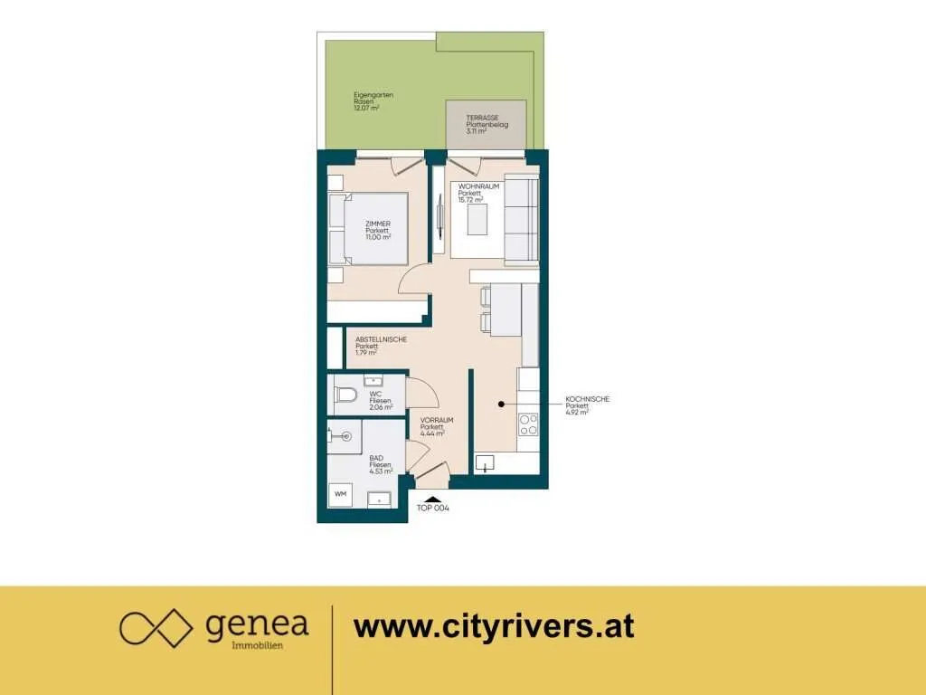 Gartenwohnung | City Rivers | Provisionsfrei - Ansicht 2