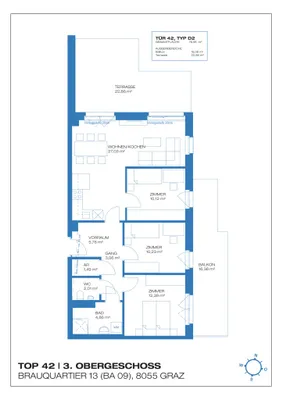 4-Zimmer-Wohnung kaufen in Graz – 76,95 m², € 388.600 – Bild 6 von 6