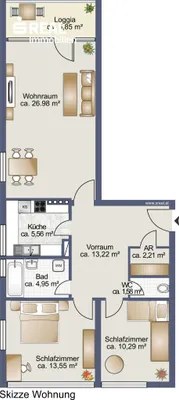 3-Zimmer-Wohnung mieten in Mödling – 79,34 m², € 1.376 – Bild 10 von 10