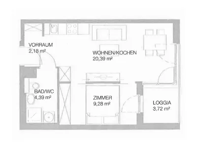 2-Zimmer-Wohnung kaufen in Wien – 40 m², € 195.000 – Bild 8 von 8