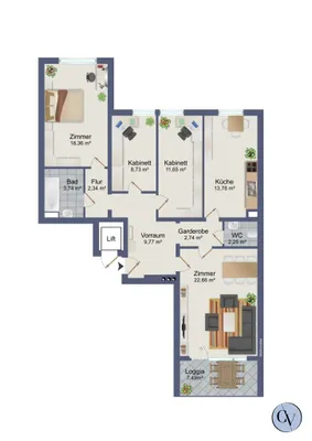 4-Zimmer-Wohnung kaufen in Wien – 96,02 m², € 530.000 – Bild 14 von 14