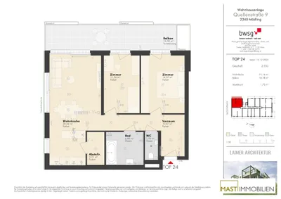 3-Zimmer-Wohnung kaufen in Mödling – 77,16 m², € 599.000 – Bild 14 von 14