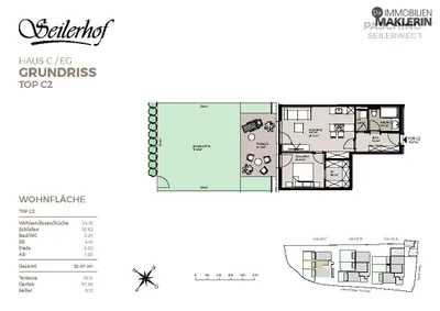 2-Zimmer-Wohnung kaufen in Linz Land – 52,67 m², € 279.000 – Bild 17 von 18