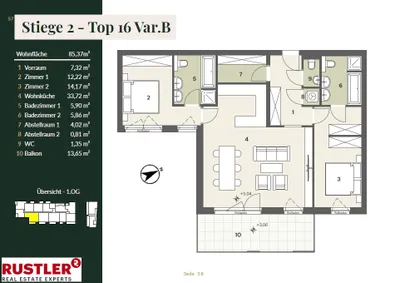 3-Zimmer-Wohnung kaufen in Mödling – 85 m², € 547.000 – Bild 7 von 7