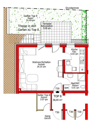 1-Zimmer-Wohnung mieten in Salzburg-Umgebung – 38 m², € 799 – Bild 7 von 7