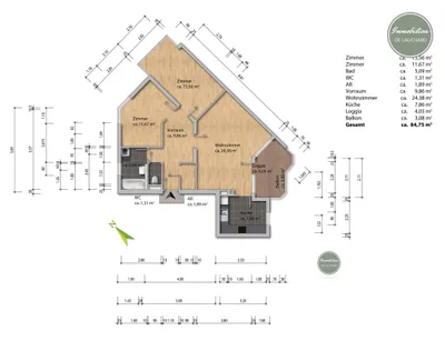 3-Zimmer-Wohnung kaufen in Korneuburg – 81,67 m², € 325.000 – Bild 26 von 27