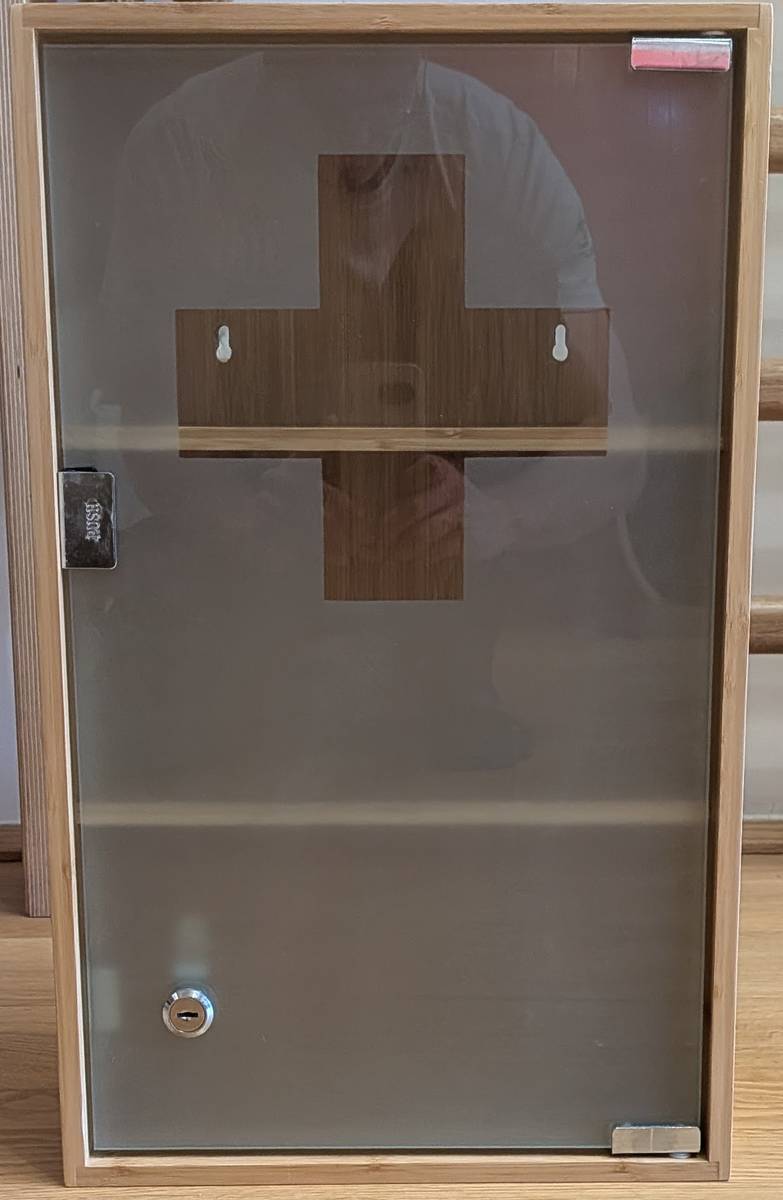 Navaris Medikamentenschrank aus Bambus & Glas (Abschliebar, 2 Schlssel),   35,- (1210 Wien) - willhaben