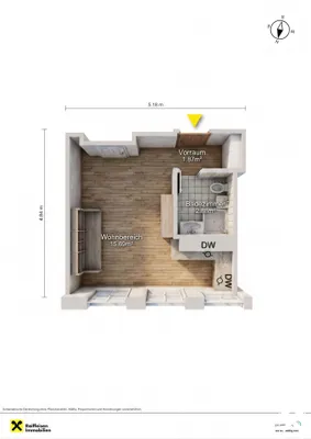2-Zimmer-Wohnung mieten in Amstetten – 23 m², € 320 – Bild 9 von 9