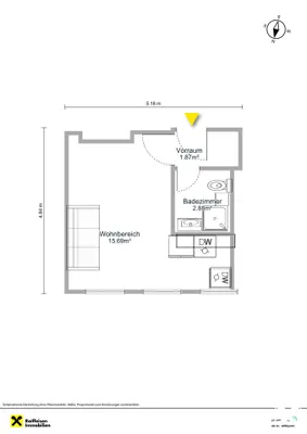 2-Zimmer-Wohnung mieten in Amstetten – 23 m², € 320 – Bild 8 von 9